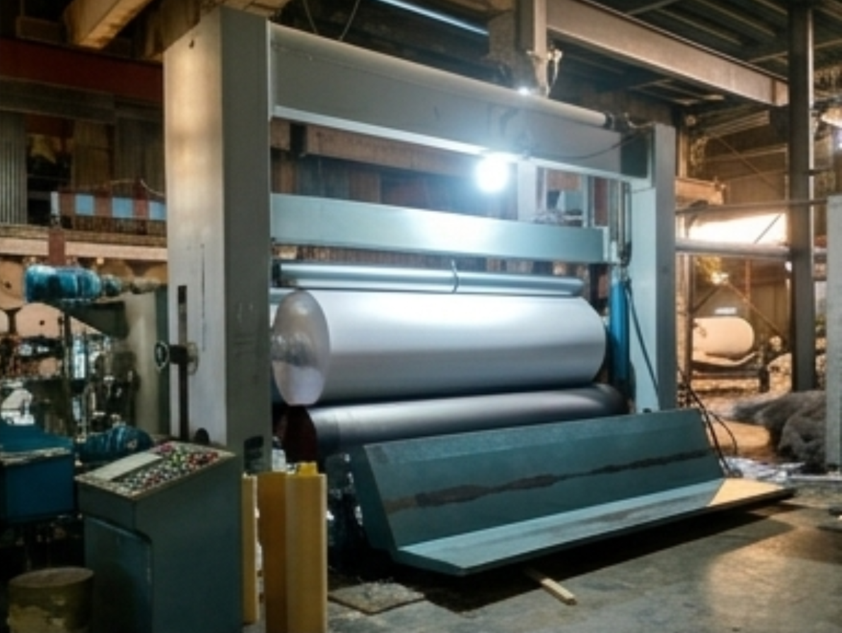 Manufacturing equipment at Makka Paper and Board Mills, Bhulta